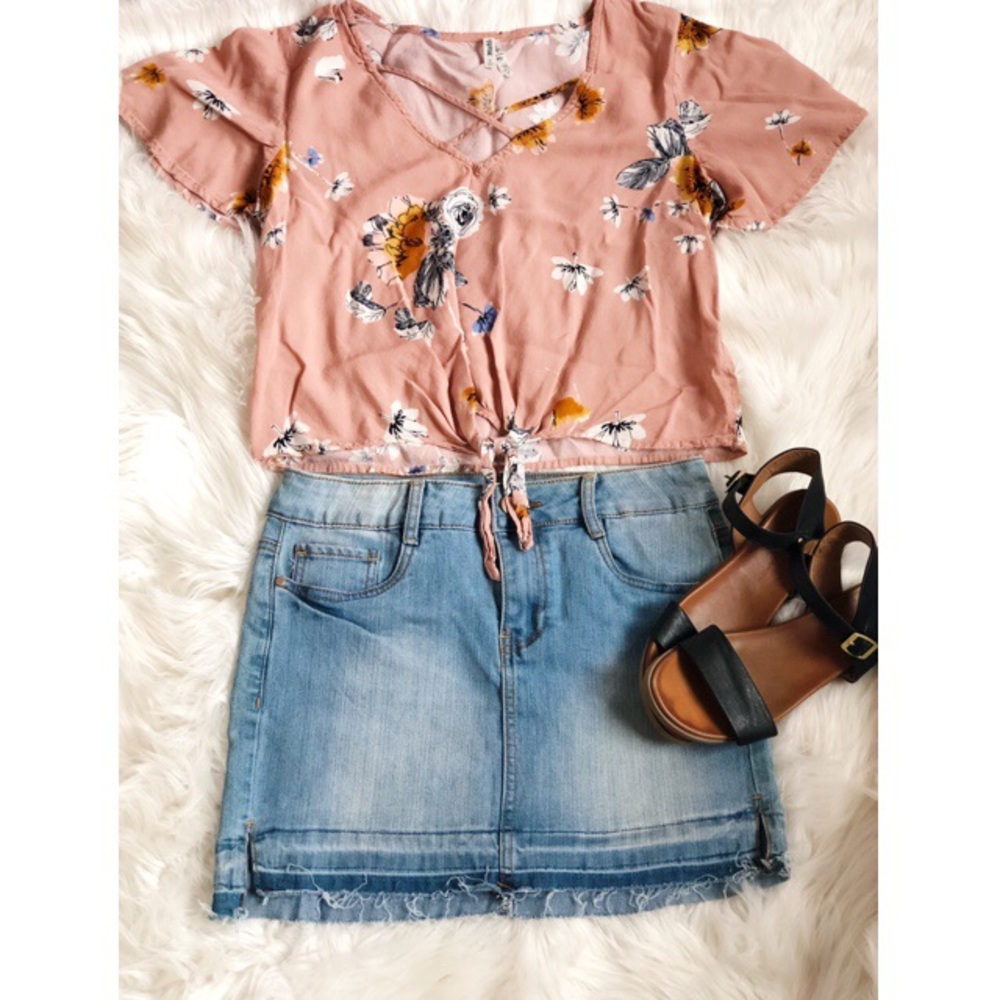 Mudd floral crop top